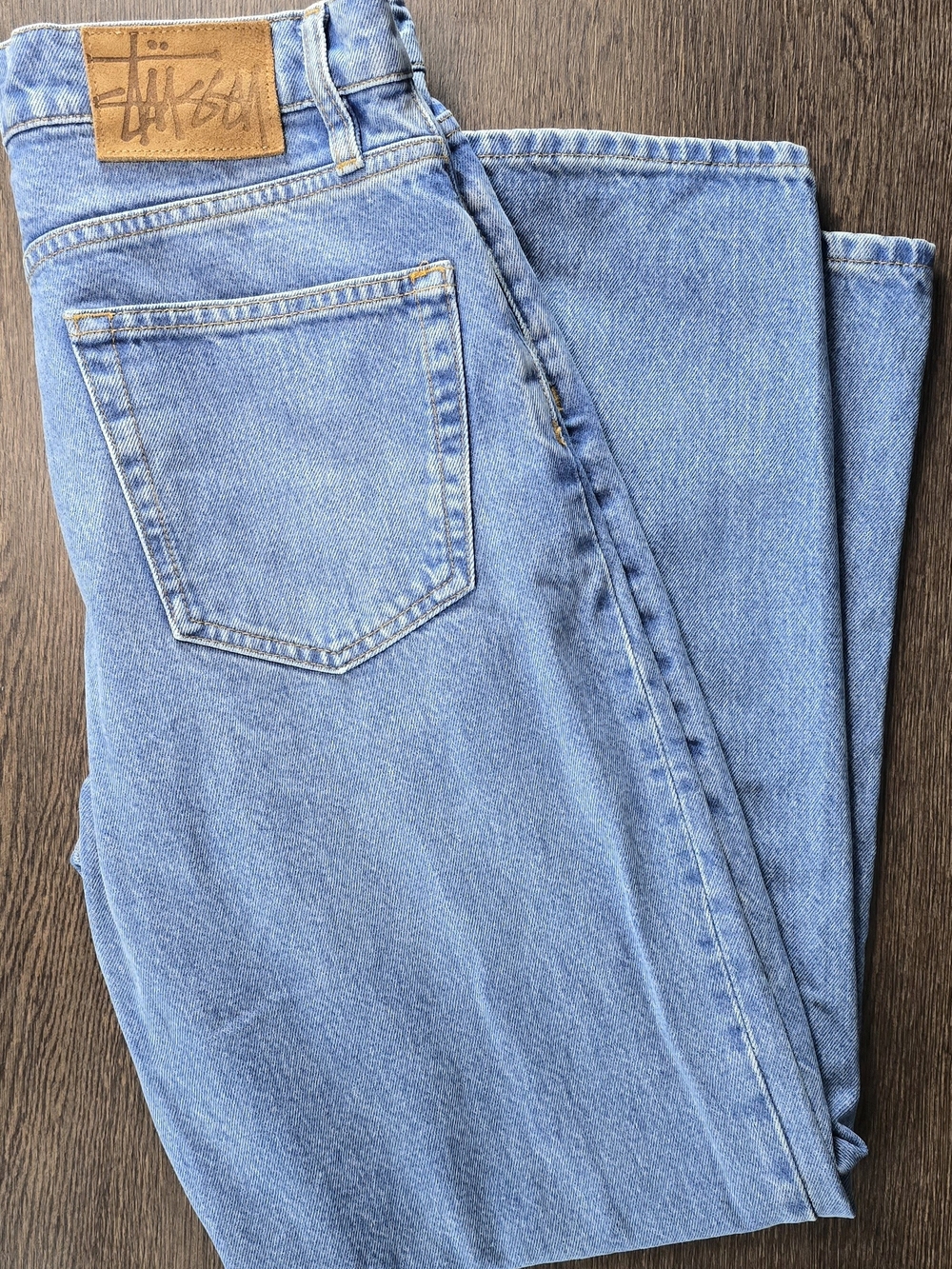Stussy Classic Fit Jeans Light Wash Blue Men 30x30